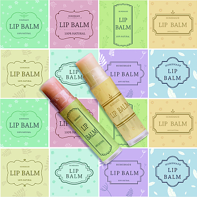 80Pcs 8 Style Lip Balm DIY Label Sticker DIY-CP0007-95H-1