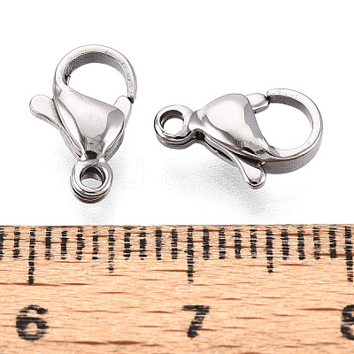 304 Stainless Steel Lobster Claw Clasps STAS-T065-11mm-34P-1