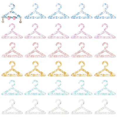 30Pcs 6 Colors Transparent Acrylic Earring Display Accessories EDIS-PH0001-75-1