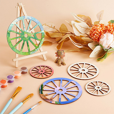 12Pcs 3 Style Unfinished Wood Slices WOOD-OC0002-79-1