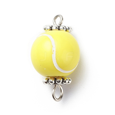 Acrylic Basketball Connector Charms PALLOY-JF01869-03-1