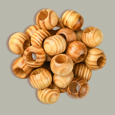 Pine Wood Beads WOOD-PA0001-03A-1