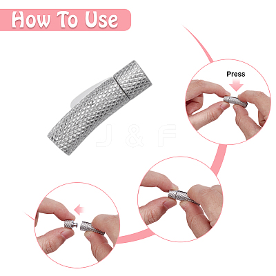6Pcs 304 Stainless Steel Bayonet Clasps STAS-DR0001-18P-1