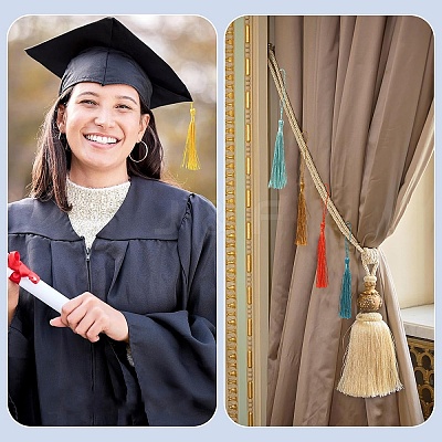 80Pcs Polyester Tassel Decorations DIY-YW0016-25A-1