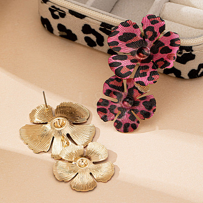 Alloy Dangle Stud Earrings FS-WGD20B9-02-1