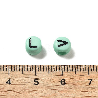 Opaque Acrylic Beads OACR-R005-02J-1
