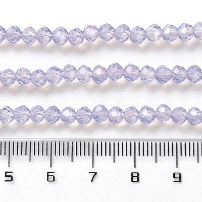 Baking Paint Transparent Glass Beads Strands DGLA-A034-J4MM-D03-1