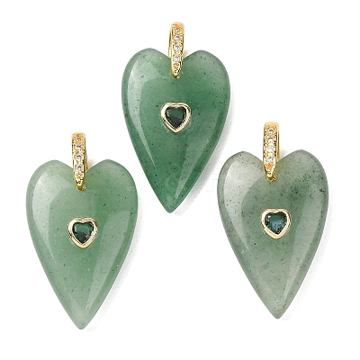 Natural Green Aventurine Pendants GG-CBA51ED-03G-10-1