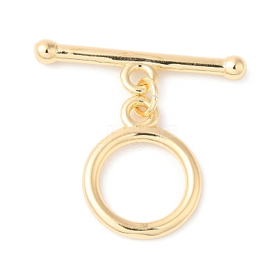 Brass Toggle Clasps KK-P234-65G-1