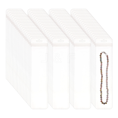 50Pcs Transparent Plastic Resealable Bags OPP-WH0001-05-1