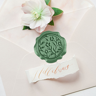 50Pcs Adhesive Wax Seal Stickers DIY-CA0006-16M-1