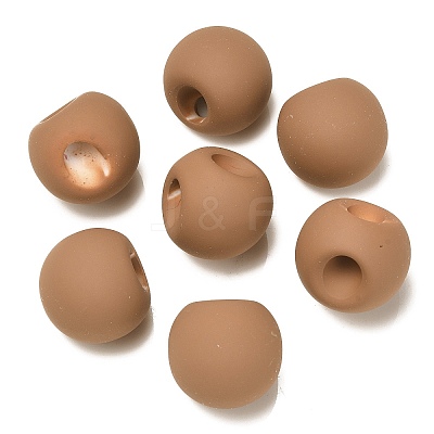 Rubberized Acrylic Beads OACR-G012-05G-1