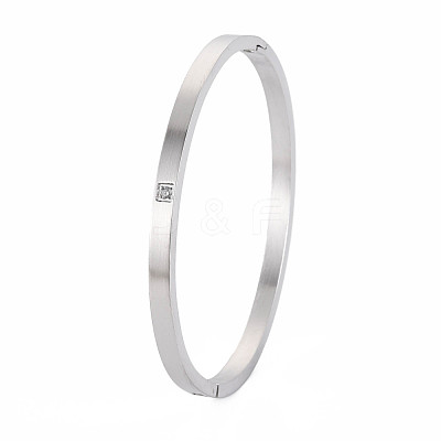 Crystal Rhinestone Square Bangle BJEW-N017-014P-1