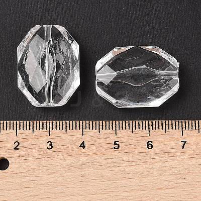 Faceted Hexagon Transparent Acrylic Beads LS-X-TACR-R126-A01-1