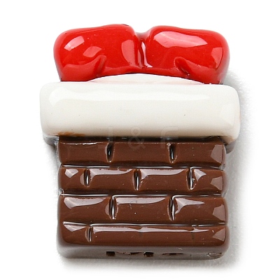 Christmas Opaque Resin Cabochons RESI-K027-21H-1