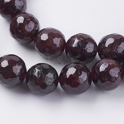 Natural Garnet Beads Strands X-G-G542-10mm-21-1