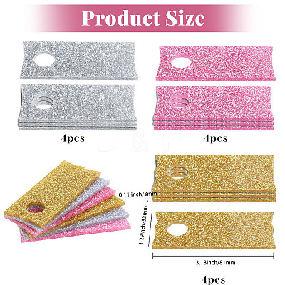 1 Set Glitter Acrylic Wine Glass Charms AJEW-GL0001-95-1