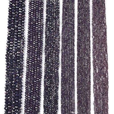 Electroplate Glass Beads Strands EGLA-A044-P3mm-B11-1