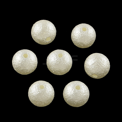 Matte Round ABS Plastic Imitation Pearl Beads SACR-R880-8mm-Z37-1