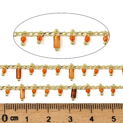 Handmade Brass Column Link Chains CHC-L053-12G-04-1