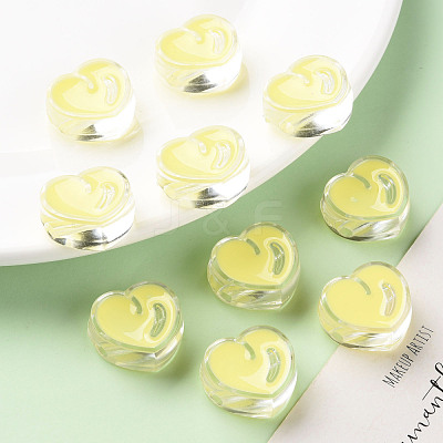 Transparent Enamel Acrylic Beads TACR-S155-004B-1