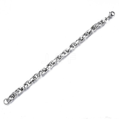 Non-Tarnish 201 Stainless Steel Rope Chain Bracelet BJEW-S057-77-1