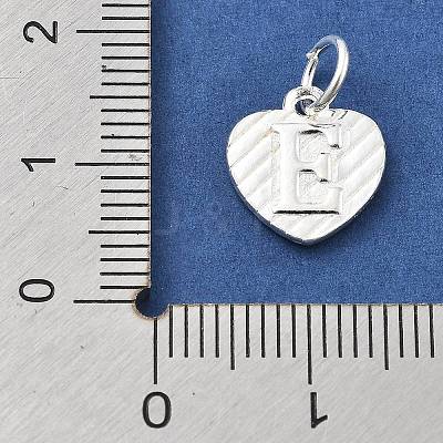 925 Sterling Silver Heart with Capital Letter Charms STER-S009-13E-S-1