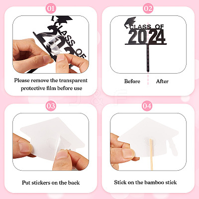 Acrylic Cake Toppers AJEW-TA0001-67-1
