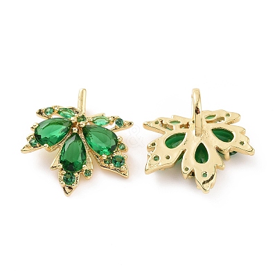 Brass Micro Pave Cubic Zirconia Pendants KK-E068-VC400-1