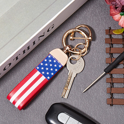 Imitation Leather Keychain Holder DIY-WH20013-23D-1