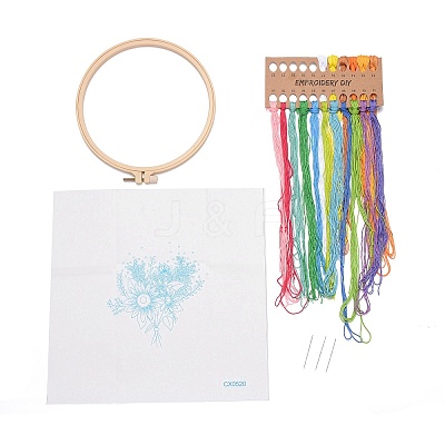 DIY Bouquet Pattern Embroidery Kit LS-DIY-O021-15B-1