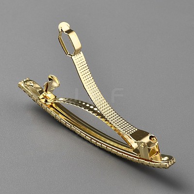 Rrhinestone with Alloy Hair Barrettes OHAR-WH20010-13LG-1