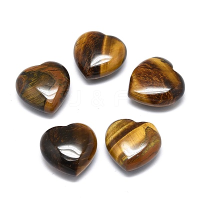 Natural Tiger Eye Heart Love Stone G-H268-F03-1