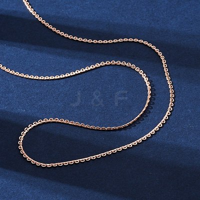 Brass Link Chain Necklaces for Women NJEW-D302-13RG-1