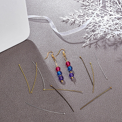300pcs 3 Colors Brass Ball Head Pins KK-AR0002-16-1