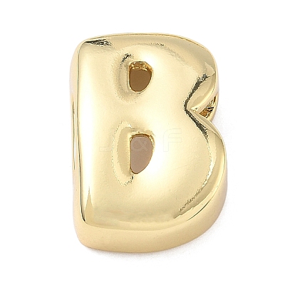 Brass Initial Beads KK-B167-27G-01B-1