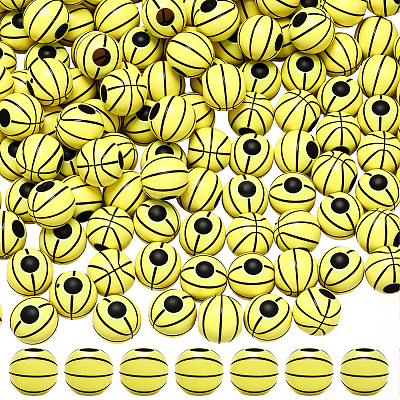 6 Sets Opaque Acrylic Beads OACR-SC0002-28-1