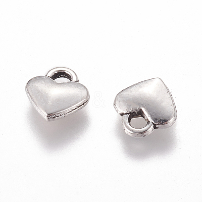 Tibetan Style Alloy Heart Charms TIBEP-LFH260Y-LF-1