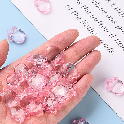 Transparent Acrylic Pendants TACR-S154-28B-26-1