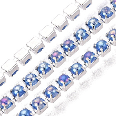 Iron & ABS Plastic Imitation Pearl Tennis Chains CH-Q006-01A-12-1