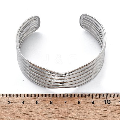 304 Stainless Steel Cuff Bangles BJEW-B108-13P-1