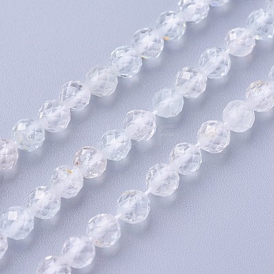 Natural White Topaz Beads Strands G-F619-28-4mm-1