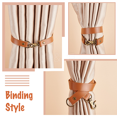 Leather Curtain Tiebacks AJEW-GF0005-05D-1