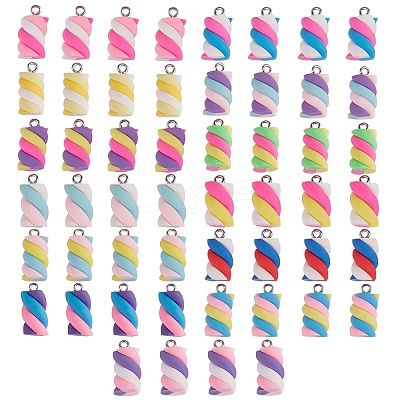 52Pcs 13 Colors Handmade Polymer Clay Charms CLAY-SZ0001-35-1