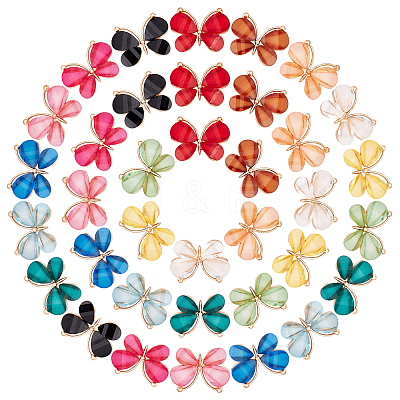 48Pcs 12 Colors Resin Pendants FIND-AR0001-11-1