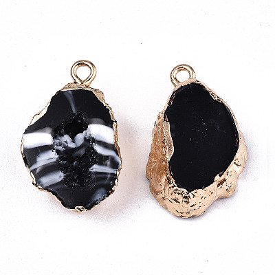 Druzy Geode Resin Pendants LS-RESI-S383-066A-1