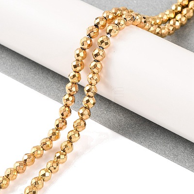 Electroplated Synthetic Non-magnetic Hematite Beads Strands G-H027-B01-03-1