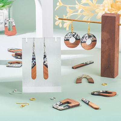 DIY Two Tone Dangle Earring Making Kit DIY-TA0009-01C-1