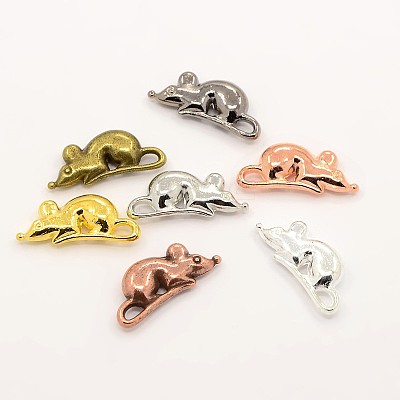 Alloy Animal Mouse Rat Charms Pendants PALLOY-M031-08-1