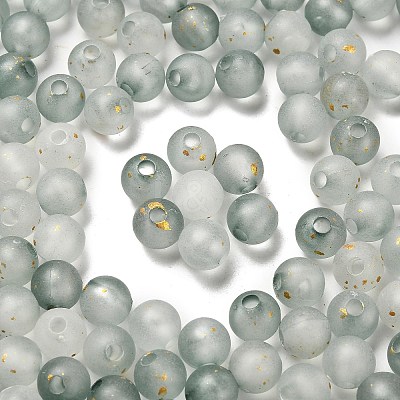 Frosted Transparent Acrylic Beads X1-OACR-F013-13F-1